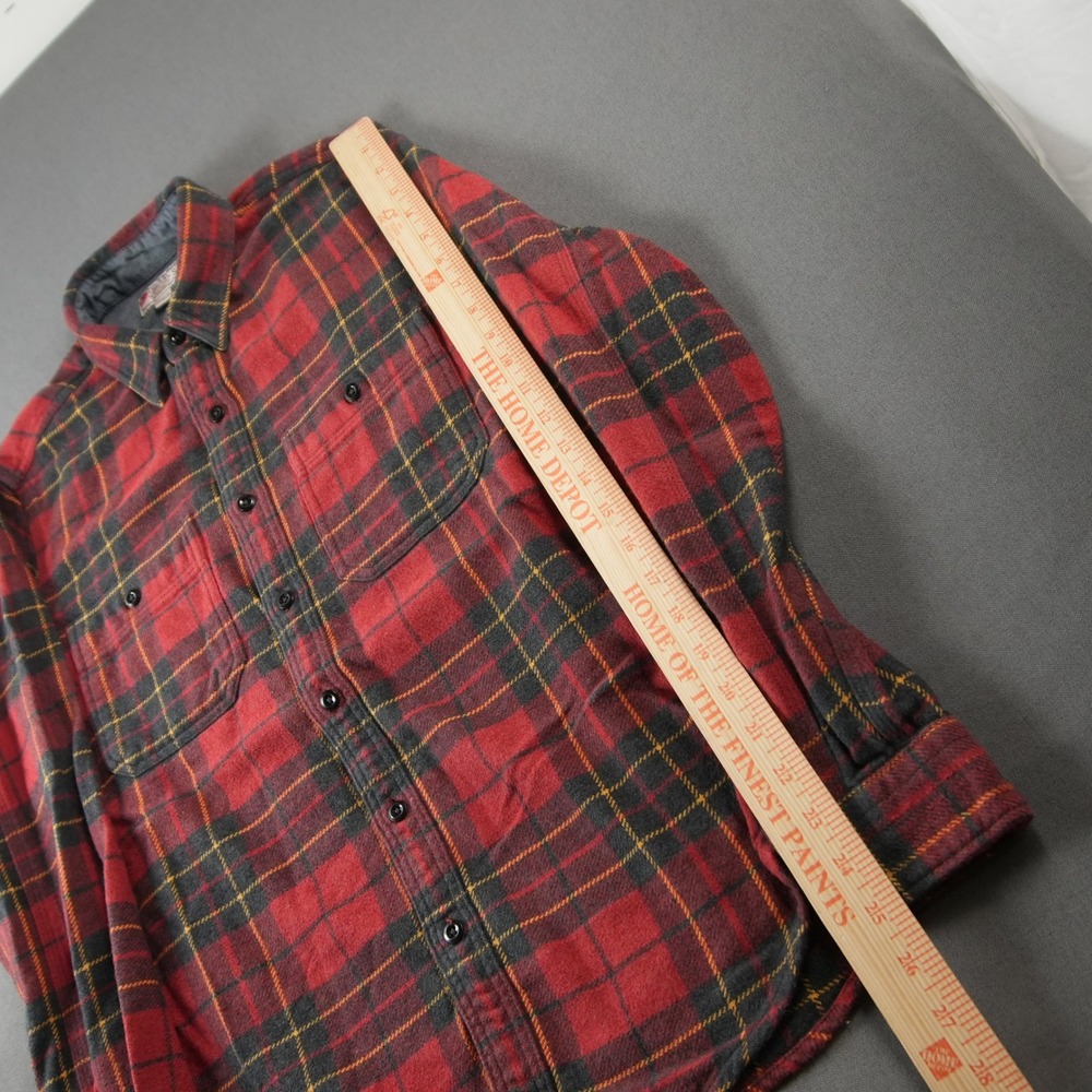 Wallace & Barnes Flannel Buffalo Plaid Shirt Mens S Preppy Outdoor Long Sleeve - Picture 6 of 11